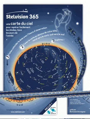 Stelvision 365 / une carte du ciel pour repérer facilement les étoiles, tous les jours de l'année, UNE CARTE DU CIEL POUR REPERER FACILEMENT LES ETOILES  TOUS LES JOURS DE L ANNEE