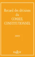 Recueil des décisions du Conseil constitutionnel 2009, Hors collection Dalloz