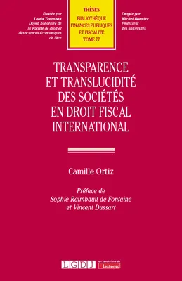 Transparence et translucidité des sociétés en droit fiscal international