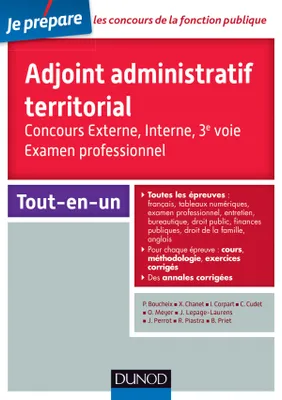 Adjoint administratif territorial - Concours et Examen professionel, concours externe, interne, 3e voie, examen professionnel