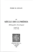 Le Siècle des Lumières : bibliographie chronologique. T. VII, 1753-1756