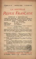 La Nouvelle Revue Française N' 101 (Février 1922)