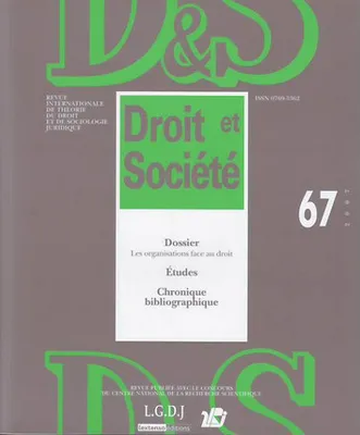 REVUE DROIT ET SOCIETE N 67 - 2007