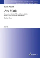 Ave Maria, mixed choir (SATB) and piano (ad libitum). Partition.