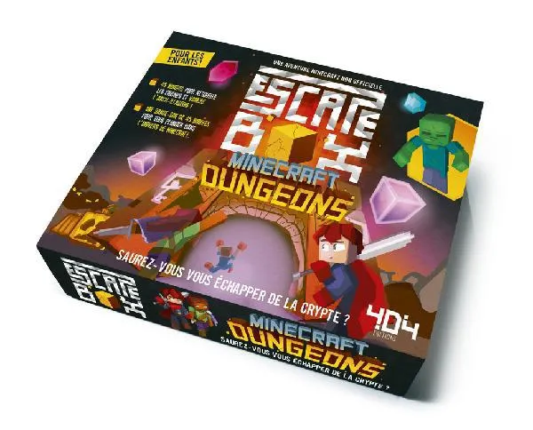 Jeux et Jouets Jeux de société Jeux d'ambiance Escape Box - Minecraft Dungeons Alain T. Puyssegur