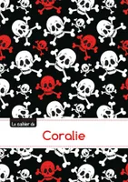 Le carnet de Coralie - Blanc, 96p, A5 - Têtes de mort