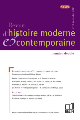 Revue d'histoire moderne et contemporaine - tome 48 - n°2-3, avril-septembre 2001., Avril-septembre 2001 48-2/3