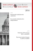 henri capitant - revue de droit n°10/11-2016, LES AUTORITÉS ADMINISTRATIVES INDÉPENDANTES  - PANORAMA DU DROIT FRANÇAIS EN 201