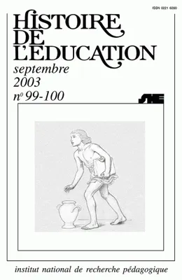 Histoire de l'éducation, n° 99/2003, Bibliographie d'histoire de l'éducation française