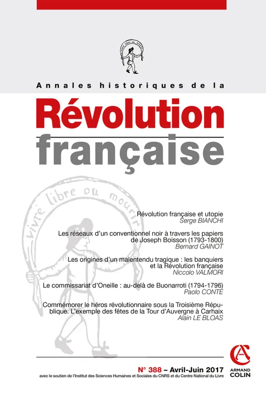Annales historiques de la Révolution française n°388 (2/2017) Varia, Varia COLLECTIF