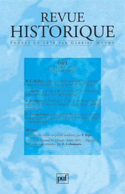 Revue historique 2007, n° 644