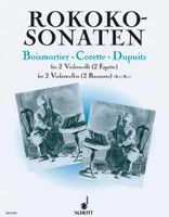 Rococo Sonates, Boismortier - Corrette - Dupuits. 2 cellos (2 bassoons). Partition d'exécution.