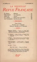 La Nouvelle Revue Française N' 216 (Septembre 1931)