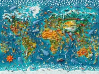 Jeux et Jouets Puzzle Puzzle de plus de 500 pièces Map Art Miniature World 2000 pièces