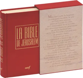 Bible de Jérusalem, toile rouge sous étui