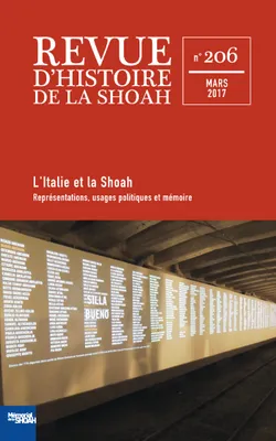 Revue d'Histoire de la Shoah n° 206 - ITALIE ET LA SHOAH, Représentations, usages politiques et mémoire