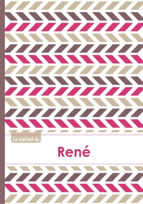 Le carnet de René - Lignes, 96p, A5 - Motifs Violet Gris Taupe