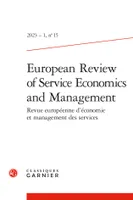 European Review of Service Economics and Management