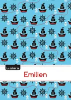 Le cahier d'Emilien - Petits carreaux, 96p, A5 - Pirates