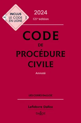 Code de procédure civile 2024 115ed - Annoté