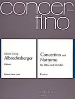 Concertino G major and Nocturne C major, oboe and strings (violin, viola, basso). Partition.