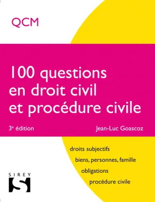 100 questions en droit civil et procédure civile - 3e ed.