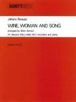 Wine, Woman and Song, op. 333. 2 recorders (SA) and piano. Partition et parties.