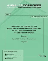 Assistant de conservation Assistant de conservation principal de 2e classe du, Archives, documentation, spécialité II
