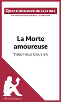 La Morte amoureuse de Théophile Gautier, Questionnaire de lecture