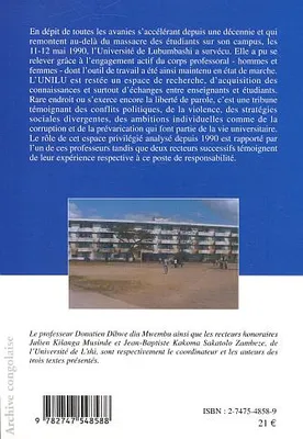 Université de Lubumbashi, 1990-1992 - Société en détresse, pari sur l'avenir