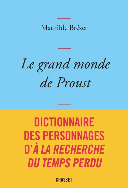 Livres Sciences Humaines et Sociales Actualités Le grand monde de Proust, Dictionnaire des personnages de la Recherche du temps perdu Mathilde Brézet