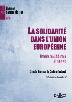 La solidarité dans l'Union européenne, Éléments constitutionnels et matériels