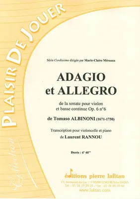 Adagio et allegro, De la sonate pour violon et basse continue op. 6 n° 6
