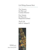 4 Sonaten / 4 Sonatas 2: Wq 85 G-dur, Wq 86 G-dur, Breitkopf Urtext für Flöte und Cembalo / for Flute and Harpsichord