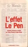 L'Effet Le Pen Le Monde