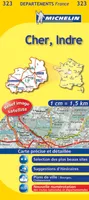 Départements France, 999999, CARTE ROUTIERE 323 CHER/INDRE