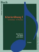 Partition - Bach - Klavierubung I - exercices pour piano - 6 partitions