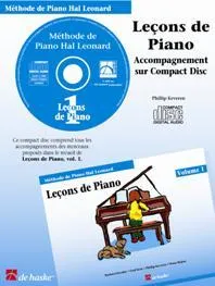 Leçons de Piano, volume 1 (CD seul), Méthode de Piano Hal Leonard - Accompagnement sur Compact Disc