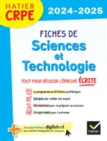 Hatier CRPE -  Fiches de Sciences et Technologie - Epreuve écrite 2024/2025