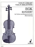 Concerto, violin and chamber orchestra. Réduction pour piano avec partie soliste.