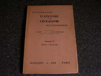 DICTIONNAIRE D'HISTOIRE ET DE GEOGRAPHIE ECCLESIASTIQUES. Fascicule 79. Denys  Dioscore