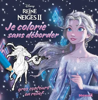 Disney La Reine des Neiges 2 - Je colorie sans déborder (Elsa fond bleu)