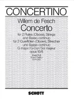 Concerto G major, op. 10/8. 2 flutes (oboes), strings and basso continuo. Partition.
