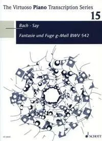 Vol. 15, Fantaisie et fugue en sol mineur, by Johann Sebastian Bach, BWV 542. Vol. 15. op. 24. piano.