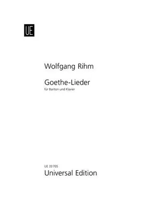 Goethe-Lieder, Für tenor und klavier