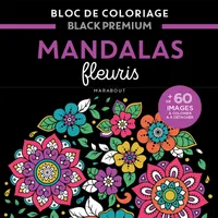 Bloc Black Premium - Mandalas fleuris