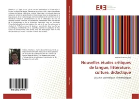 Nouvelles études critiques de langue, littérature, culture, didactique