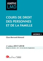 Cours de droit des personnes et de la famille / licence 1, 2017-2018