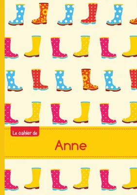 Le cahier d'Anne - Blanc, 96p, A5 - Bottes de pluie