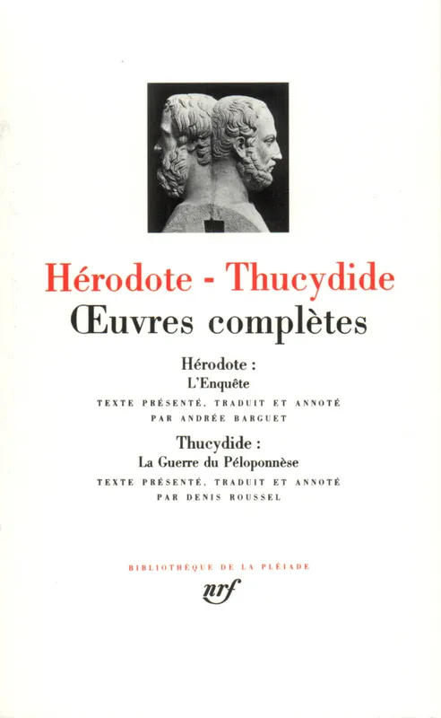 Livres Littérature et Essais littéraires Pléiade Œuvres complètes Hérodote, Thucydide